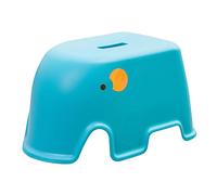 Ipetboom Non Slip Foot Stool for Bathroom and Kitchen PP Material Step Stool for Potty Training Stable Textured Surface Toilet Step with Skid Feet Blue Elephant Design for Home Use