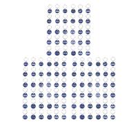 Ipetboom Number Tags Labels Id Tags Aluminium Metal Blue Key Ring for Naming Keys Classifying Things 1.18x1.18x0.04 Inch