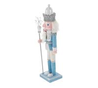 Ipetboom Nutcracker Ornament Baubles Christmas Decorations Nutcracker Figurine Christmas Figure Hanging Ornament Blue Nut Wood
