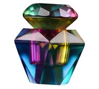 Ipetboom Octagonal Glass Nail Bowl with Lid for Nail Art, Fashionable and Versatile Crystal Dappen Dish Preventing Volatilizing and Dirt, Finger Beauty Tool for Acrylic Monomer