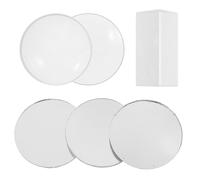 Ipetboom Optical Lens Kit 6pcs Physics Experiment Set Convex and Concave Glass Lenses Science Optics Demonstration Tools for School Science Education