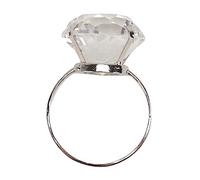 Ipetboom Oversized Diamond Ring 30MM Crystal Engagement Ring Wedding Decor Bridal Statement Large Diamond Prop Valentines Day Gift Bride Finger White Crystal