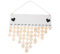 Ipetboom Perpetual Wooden Birthday Plaque Hanging Calendar with DIY Tags Handmade Home Decor Wall Sign for Family Birthday Reminder and Anniversary Celebration Reusable Countdown Calendar