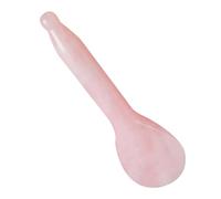 Ipetboom Pink Crystal Jade Facial Massaging Board Handle Scrapping Tool Natural Stone Chinese Massage Board for Spa Acupuncture Therapy Face Massage