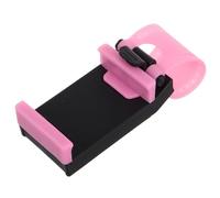 Ipetboom Pink Universal Car Steering Wheel Phone Holder, Mobile Phone Rack with Adjustable Cradle, Hands-Free GPS Stand Compatible with Smartphones for Driving Use