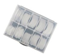 Ipetboom Plastic Nail Extension Forms 1 Box with Scale 120pcs Reusable Acrylic Nail Building Mold for DIY Manicure Finger Care Tool