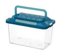 Ipetboom Plastic Turtle Fish Tank with Cover, Reptile Tanks Clear Terrariums Fish Bowl Reptile Terrarium Habitat Climbing Pet Feeding Container Tortoise Living Enclosure, Random Lid Color