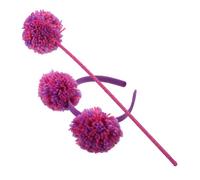 Ipetboom Playful Pom Pom Headband and Fairy Wand Set for Dual Use Hair Loop and Wand Prop for Halloween Costume Birthday Party Christmas and Cosplay Accessories