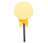Ipetboom Plush Fluffy Powder Puff Handle Golden Body Soft Compact Makeup Tool Loose Pressed for Home Use