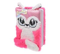 Ipetboom Plush Fox Journal Notebook Cute Cartoon Writing Notepad for Students Lightweight Portable Study Organizer with Charming Hand-drawn Design