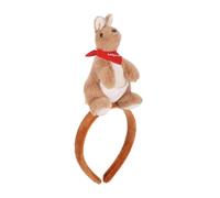 Ipetboom Plush Kangaroo Doll Headband Soft Cartoon Hair Accessories for Photo Shoots and Themed Events Comfortable Animal Headgear with Australian Charm for Travel and Party Use