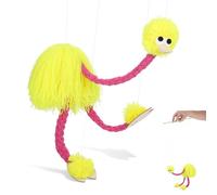 Ipetboom Plush Ostrich String Puppet - Adults Kids Marionette Toy Animal Marionette Puppets Fluffy Animals Figure Craft - Yellow