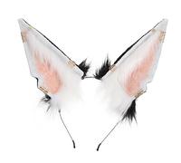 Ipetboom Plush Wolf Ear Headband for Party Cosplay Cute Simulation Animal Ear Hair Hoop for Stage Performance Family Gatherings and Banquet Events