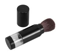 Ipetboom Portable Automatic Powder Makeup Brush Dual Sided Blush and Highlighter Brush for Travel Compact Design for Easy Application of Loose Powder and Cosmetics for Go Touch Ups