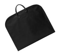Ipetboom Portable Folding Garment Bag Lightweight Suit Carrier with Double Leather Handles Breathable Dust Cover for Business Travel and Home Storage Black