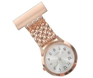 Ipetboom Portable Hanging Nurse Watch LED Digital Display Nursing Pocket Watch Rose Gold Glow-in-the-Dark Timer for Healthcare Professionals