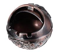 Ipetboom Portable Metal Ashtray with Lid Impact Resistant Round Creative Ash Tray for Living Room Stylish Sturdy Design with Ample Space for Indoor and Outdoor Use