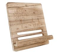 Ipetboom Portable Music Stand Foldable Sheet Music Holder for Desktop Multipurpose Book and Cookbook Display Rack with Vintage Natural Wood Finish Lightweight Students