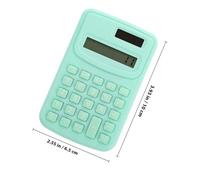 Ipetboom Portable Pocket Calculator for Office and School Lightweight Handheld Tool with Addition Subtraction Multiplication Division Functions Mint Green Compact Design for Easy Carrying