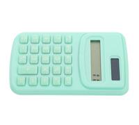 Ipetboom Portable Pocket Calculator Green Plastic and Silicone Material for Office and School Use with Comfortable Touch, Basic Arithmetic Operations Small Size for Students and Adults
