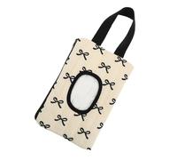 Ipetboom Portable Wet Wipe Case with Bow Design Hanging Tissue Dispenser for Strollers and Diaper Bags Reusable Moisture-retaining Wipes Holder Travel Accessory