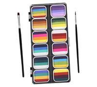 Ipetboom Professional Face Paint Kit with 12 Grids Assorted Colour Pigment Powder, Safe and Easy to Store, for Sports Painting and Fashion Shows, Non-toxic Face Paint Makeup Set