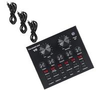 Ipetboom Professional Live Sound Card Mixer with External Audio Interface, Mobile DJ Mixer for Streaming, Podcasting, and Karaoke Recording, Complete 800 Capacitor Microphone Set for UK