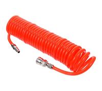 Ipetboom Pu Air Compressor Spring Hose 10mmx6.5mm 6m Telescopic Flexible Pu Air Hose with Connector for Pneumatic Tools