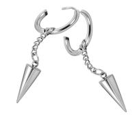 Ipetboom Punk Style Titanium Steel Hoop Earrings for Women Rivet Dangle Design and Skin-friendly Jewelry for Birthday and Valentine S Day Gifts