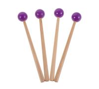 Ipetboom Purple Xylophone Mallets 4 Pcs Lightweight Wooden Mallets Rubber Heads for Glockenspiel and Chimes, Comfortable Grip for Boys and Girls and Student Musicians in Practice Sessions
