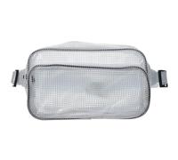 Ipetboom PVC Anti-Static Waist Bag Mesh Fanny Pack Storage Pouch White Lightweight Sports Waist Pack for Engineers and Travel