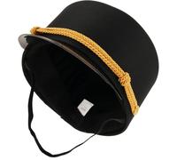 Ipetboom Railroad Engineer Hat and Train Conductor Cap for Adults, Black Cotton Fabric, Classic Costume Accessory for Train-themed Parties and Dress-up Events