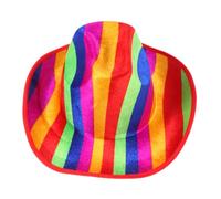 Ipetboom Rainbow Cowboy Hat Lightweight Breathable Pride Parade Accessory for Carnival Costume Party and Cosplay
