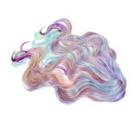 Ipetboom Rainbow Wig Long Wavy Synthetic Hair for Halloween Costume Party Pastel Gradient Color for Festivals and Role Playing