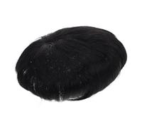 Ipetboom Real Hair Reissue Block Men's Wig Natural Short Hair Topper for Bald Spot Coverage Men's Daily Hairpiece for Male Guy