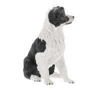 Ipetboom Realistic Border Collie Dog Model Resin Figurine Small Pet Decoration Lifelike Puppy Statue for Home Desktop Ornament Educational Gift