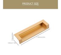 Ipetboom Recessed Cabinet Door Handle Embedded Furniture Grip Black and Gold Hidden Pull Suitable for Kitchen Cupboards Wardrobes Sliding Doors