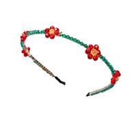 Ipetboom Red Flower Headband for Stylish Crystal Cherry Blossom Hairband Lightweight Hair Accessory with Bright Luster for Party and Banquet Decoration