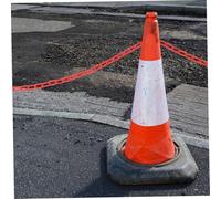 Ipetboom Red Plastic Chain Barrier Links for Crowd Control Adjustable Safety Chain for Traffic Construction and Public Security for Temporary Isolation and Warning