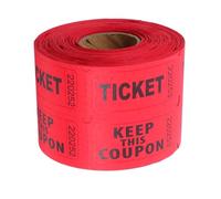 Ipetboom Red Raffle Tickets Roll for Events and Celebrations Double Entry Reward Tickets for Parties Carnivals Auctions Showers and Social Engagement