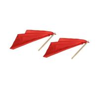 Ipetboom Red Wooden Drumsticks with Polyester Silk Scarf for Waist Drum Dancing, Percussion Mallet Stick Featuring Good Sense of Gravity and Comfortable Grip, for Music Performances