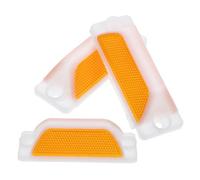 Ipetboom Reflective Driveway Markers Polycarbonate 3pcs Rectangular Road Reflectors Easy Installation and Identification for Highways and Roads