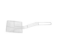 Ipetboom Reinforced Stainless Steel Square Colander Spoon High Temperature Resistant Kitchen Frying Filter Tool with Ergonomic Handle and Hanging for Practical Cooking and Oil Straining