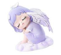 Ipetboom Resin Desktop Angel Sculpture Cute Girl Figurine with Stable Flat Base for Home and Garden Decoration Lovely Angel Model for Table Shelf Desk Unique Family and Friends
