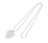 Ipetboom Resin Guitar Pick Necklace Loud Sound and Safe to Use Silver Pendant for DIY Necklace and Guitar Accessory Gift