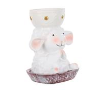 Ipetboom Resin Lamb Incense Burner Aromatherapy Holder Cute Desktop Censer Ornament for Home Decor Portable Resin Statue Aromatic Stick Holder