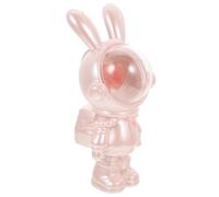 Ipetboom Resin Space Bunny Figurine Decor Glowing Astronaut Rabbit Statue Desktop Ornament Collectible Home Accent for Office and Living Room