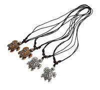Ipetboom Resin Turtle Necklace 4Pcs Creative Pendants Fine Details for European American Style Accessories and Everyday Use