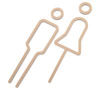 Ipetboom Retro Bronze Bathroom Sign with Male Female Wc Indicators Water-resistant Adhesive Restroom Door Signs for Home and Business Elegant Modern and Funny Bathroom Decor