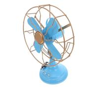 Ipetboom Retro Iron Art Table Fan Sculpture Vintage Fan Ornament Metal Desktop Decoration for Home Office Shelves with Realistic Antique Design and Photographic Prop